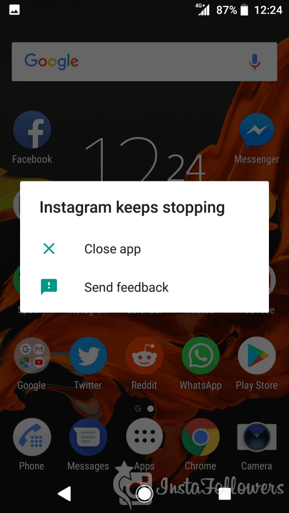 Instagram keeps Crashing when I open it