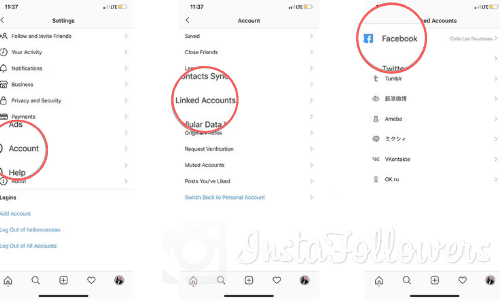 link instagram to facebook