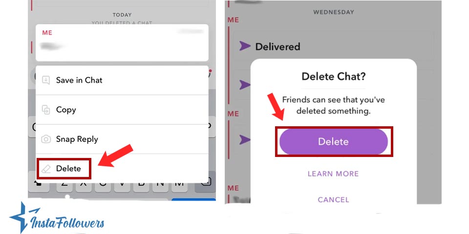 delete Snapchat chat