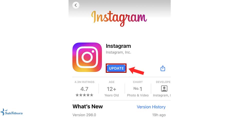 update Instagram iOS app