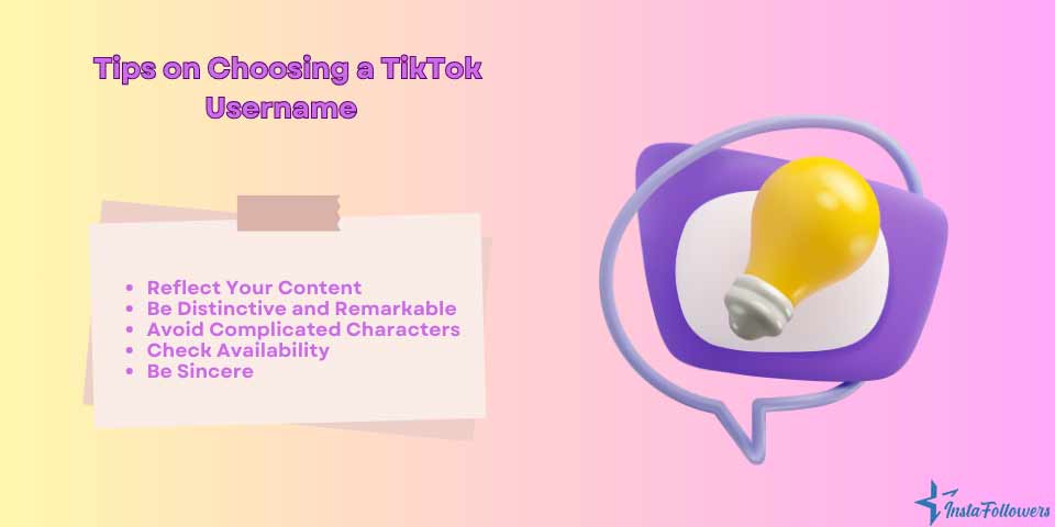 tips on choosing a TikTok username