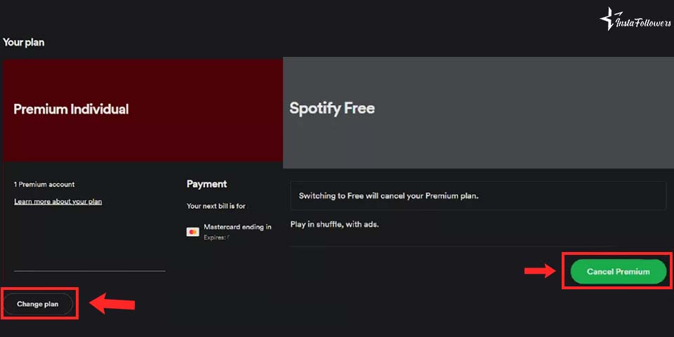 cancel Spotify premium account