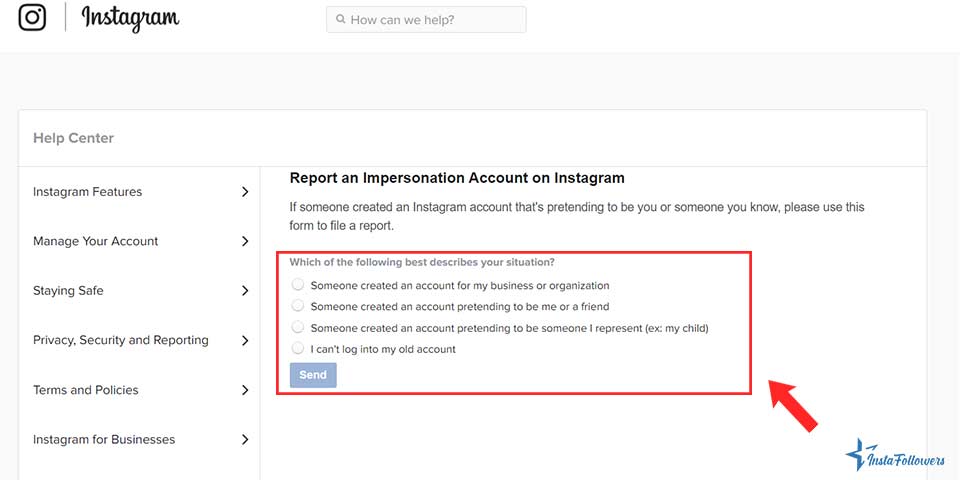 report a fake Instagram account