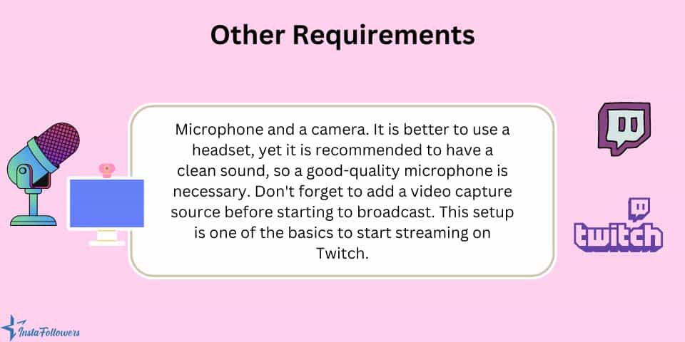 requirements to stream on Twitch