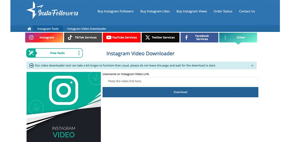 Instagram video downloader