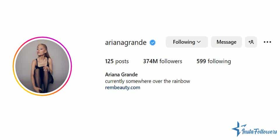 Ariana Grande Instagram followers