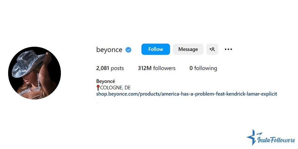 Beyonce Instagram followers