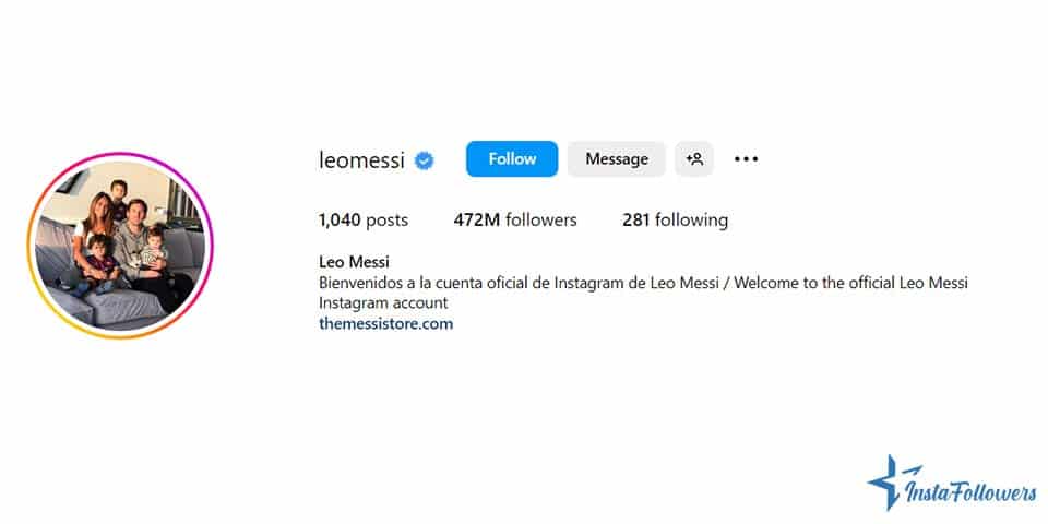 Leo Messi Instagram followers