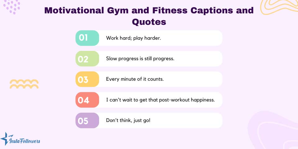 motivational gym and fitness captions