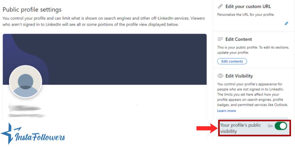 LinkedIn profile visibility