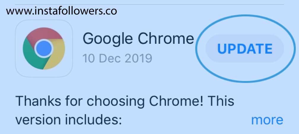 Update Chrome on your iOS devices