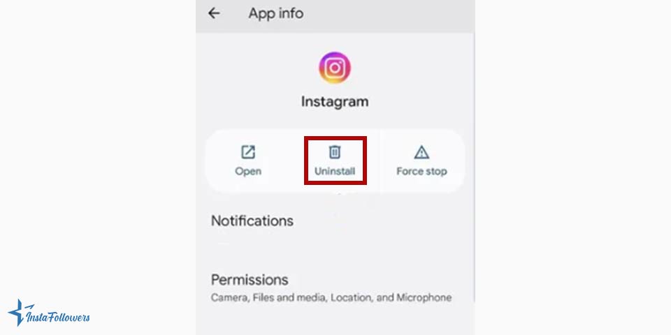 uninstall Instagram 