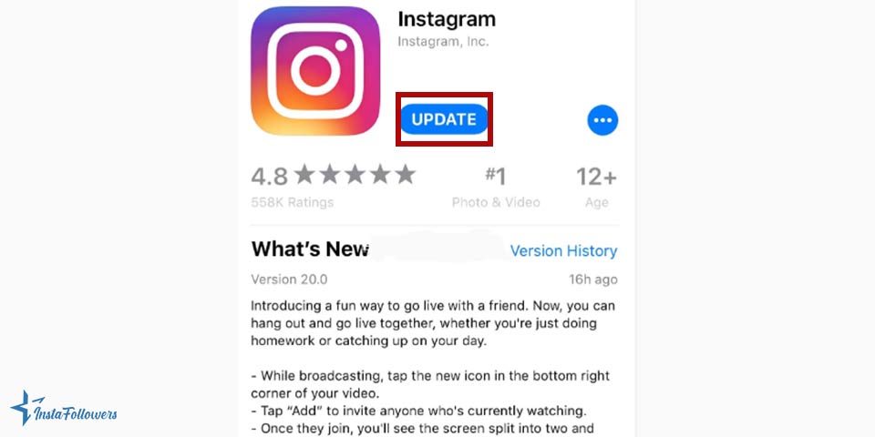 update Instagram on iPhone