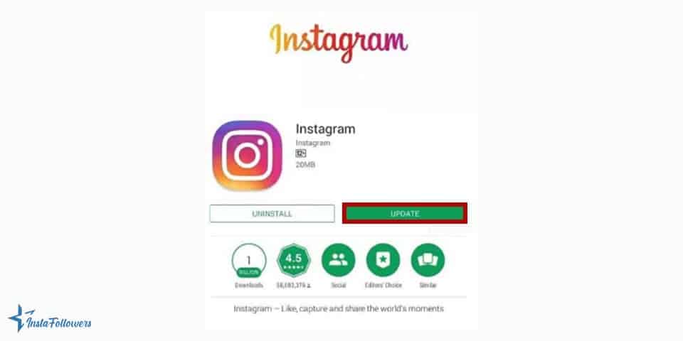 update Instagram on Android to fix unfortunately Instagram has stopped