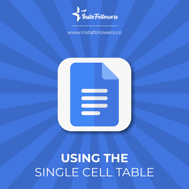 using the single cell table