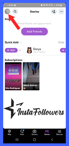 access your snapchat profile