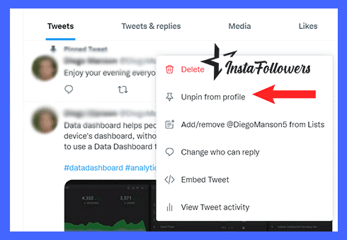 unpin tweet from your profile