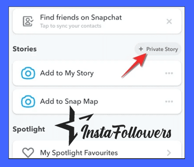 private story on snapchat