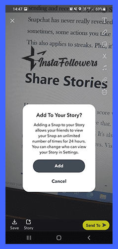 share snapchat stories