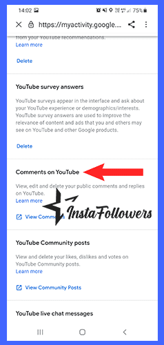 comments on youtube mobile