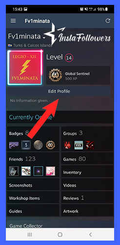 edit steam profile