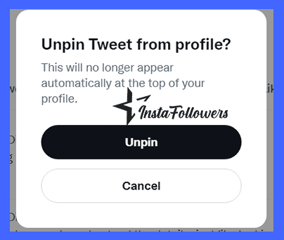 unpin a tweet