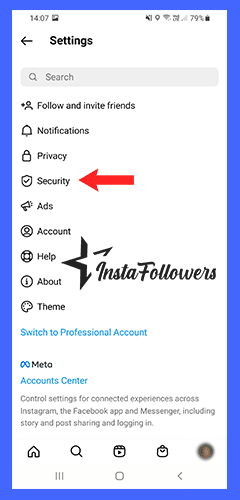 instagram security options