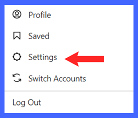 settings on profile