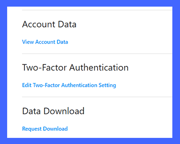 two factor authentication option