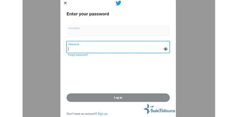 enter password