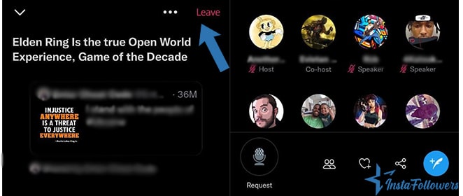 leave twitter spaces