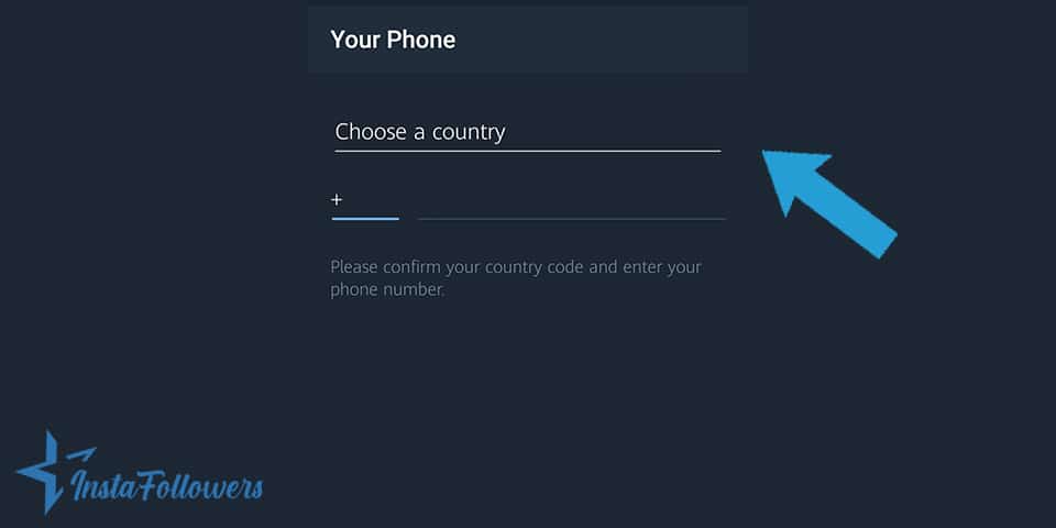 select country for Telegram app