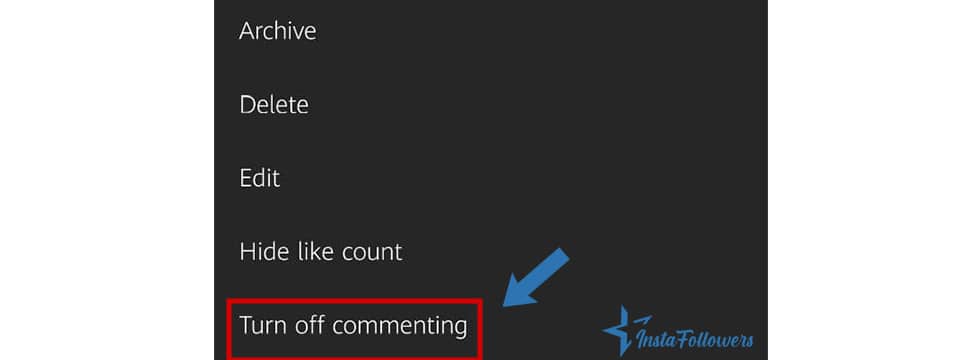 turn off commenting