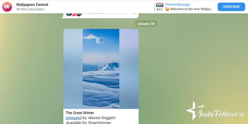 wallpapers central Telegram channels