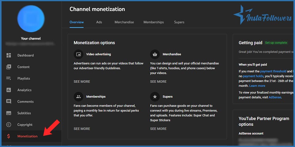 channel monetization