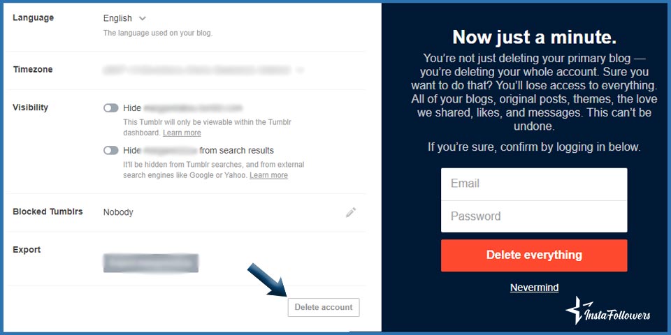 delete your Tumblr account permanently
