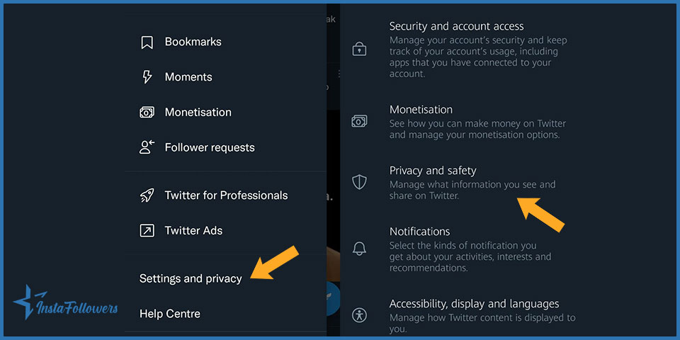 privacy and settings