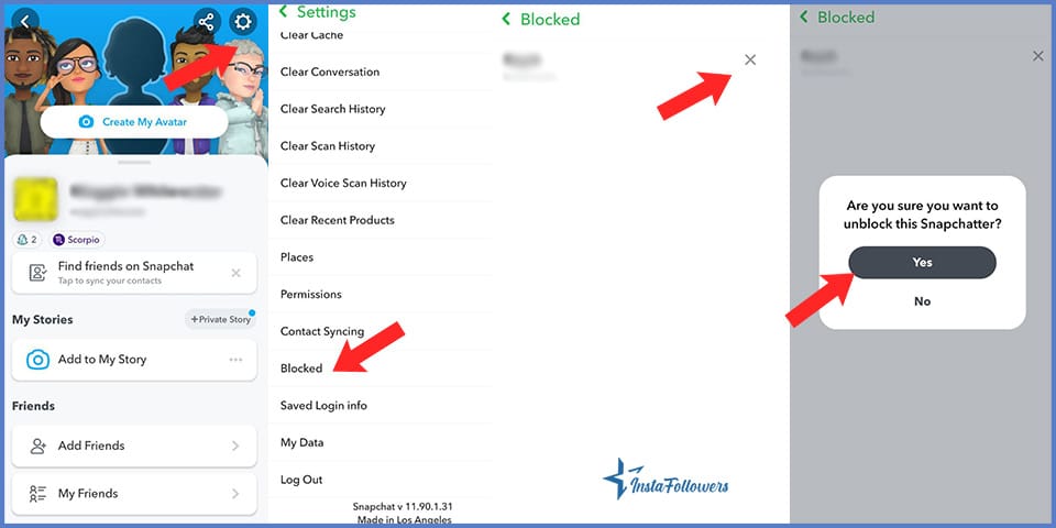 how to unblock on snapchat