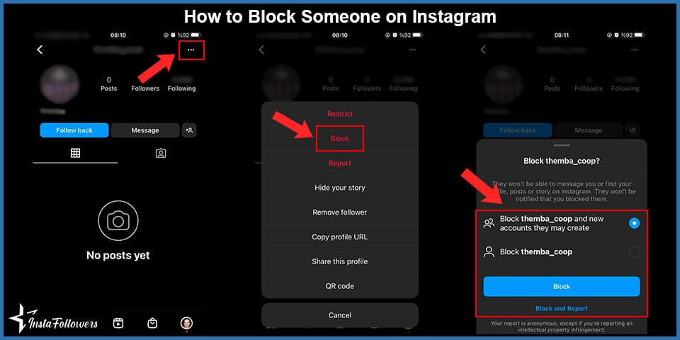 how to block someone on instagram