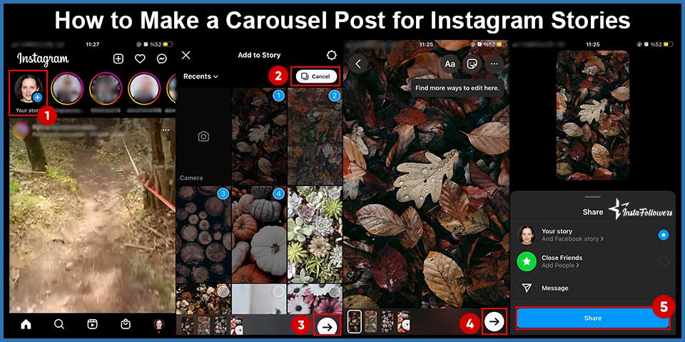 how to make a carousel post for instagram stories