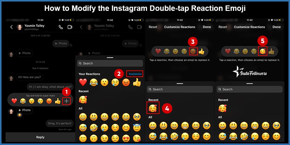 how to modify the instagram double-tap reaction emoji