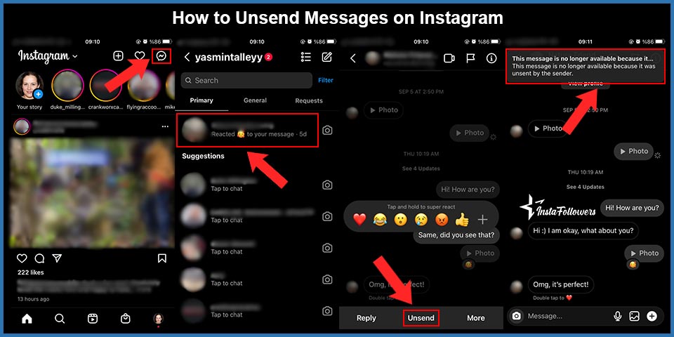 how to unsend messages on instagram