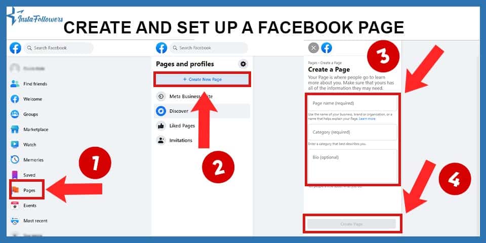 create and set up a facebook page