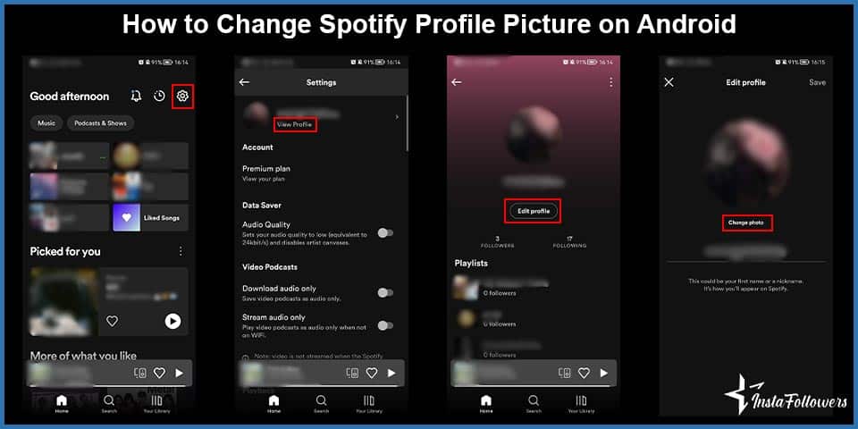 how to change spotify profile picture on android