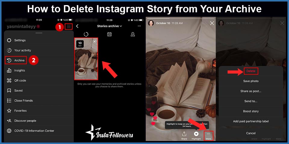 how to delete instagram story from your archive