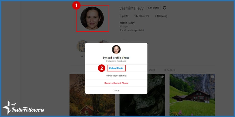 how to change instagram profile photo on desktop