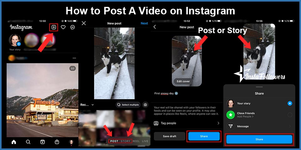 how to post a video on instagram