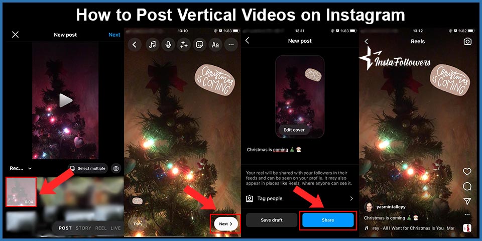 how to post vertical videos on instagram