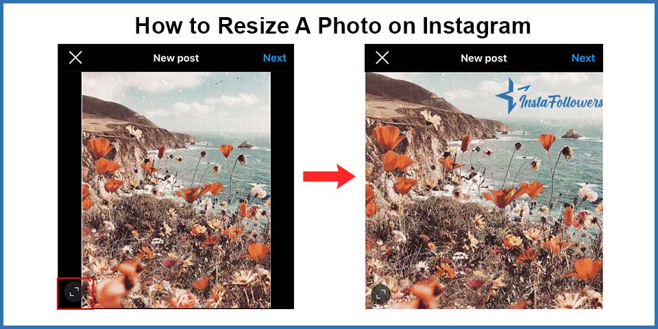 how to resize a photo on instagram