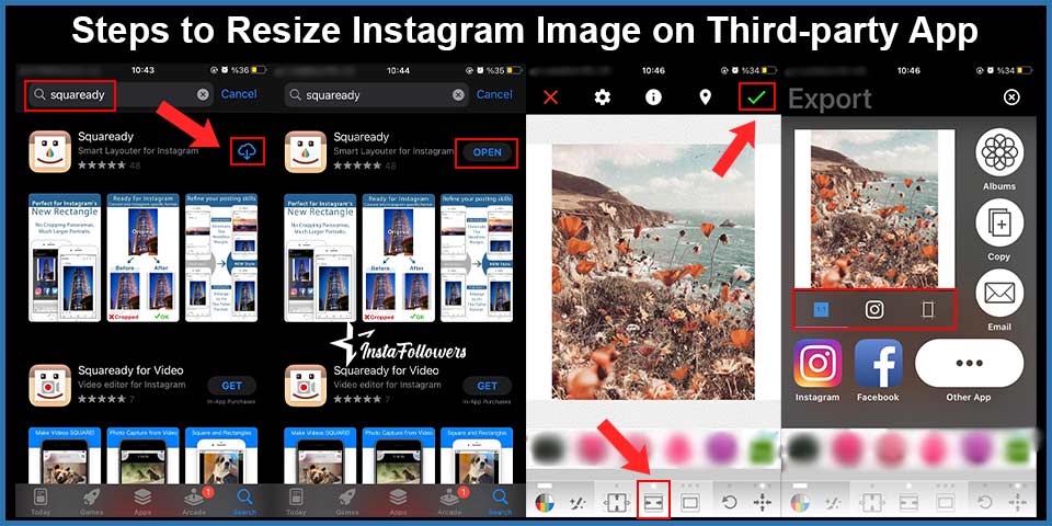 steps to resize instagram image